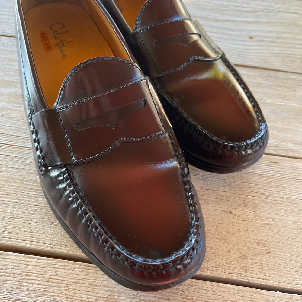 Cole Haan Burgundy Penny Loafers. Nike Air. Sz11